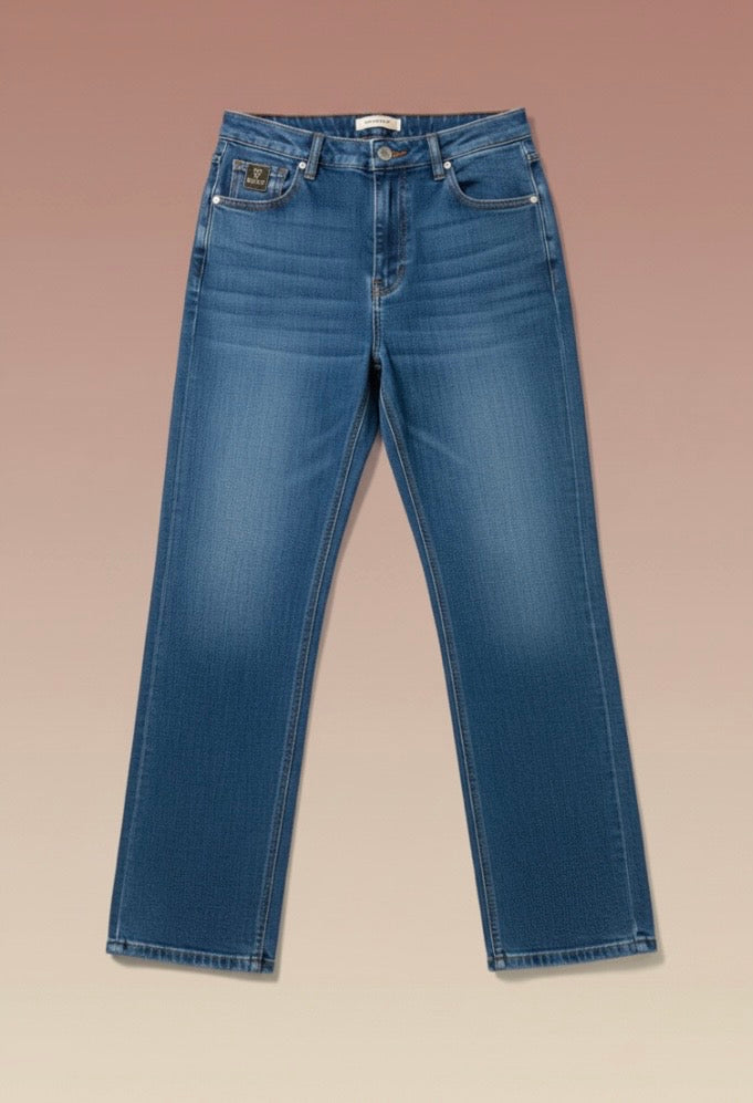 Jean regular taille haute