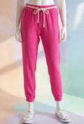 Pantalon Rose Fuchsia avec Ceinture Tressée