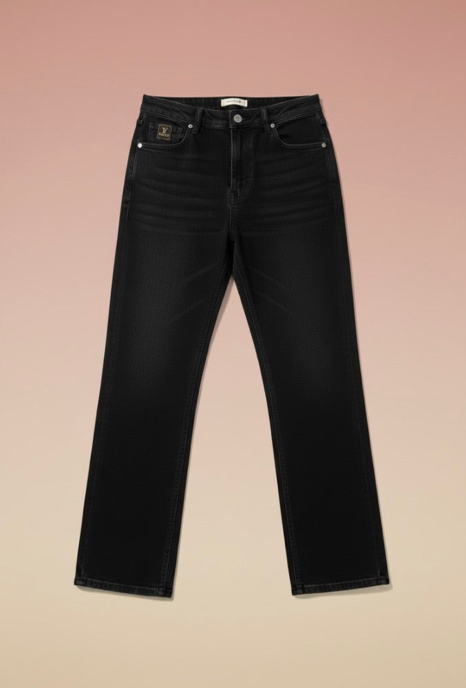 Jean noir coupe droite