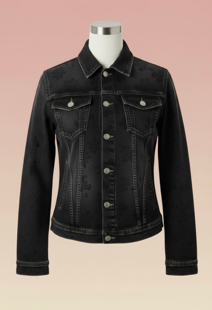 Veste en jean noire