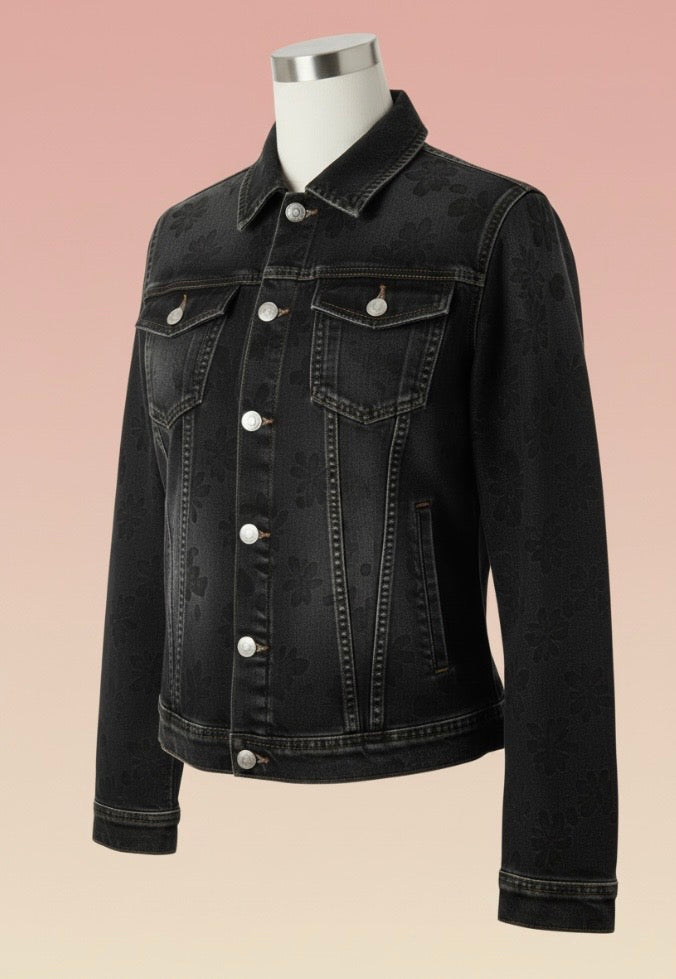 Veste en jean noire