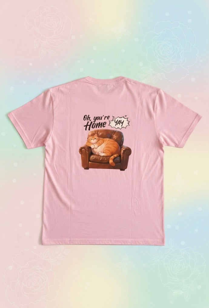 T-shirt chat roux rigolo