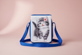 Sac bandoulière chaton fleuri