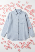 Chemise rayée bleu et blanc