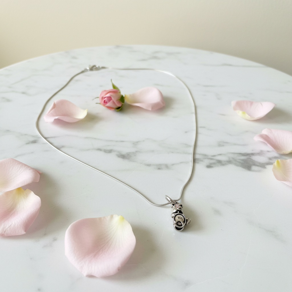 Collier Pendentif Ourson acier inoxydable