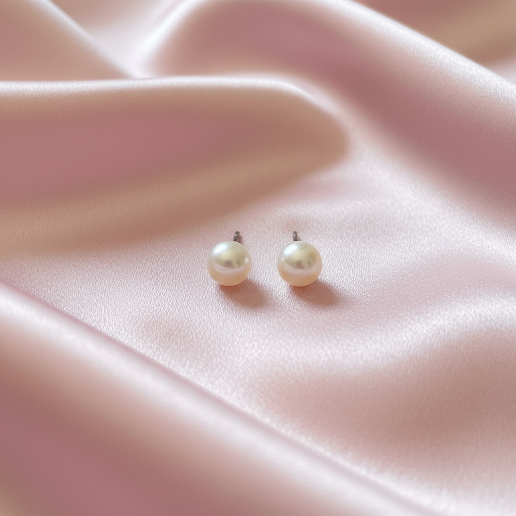 Boucles d'oreilles perles nacrées – Clous minimalistes