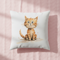 Taie d'oreiller chaton aquarelle