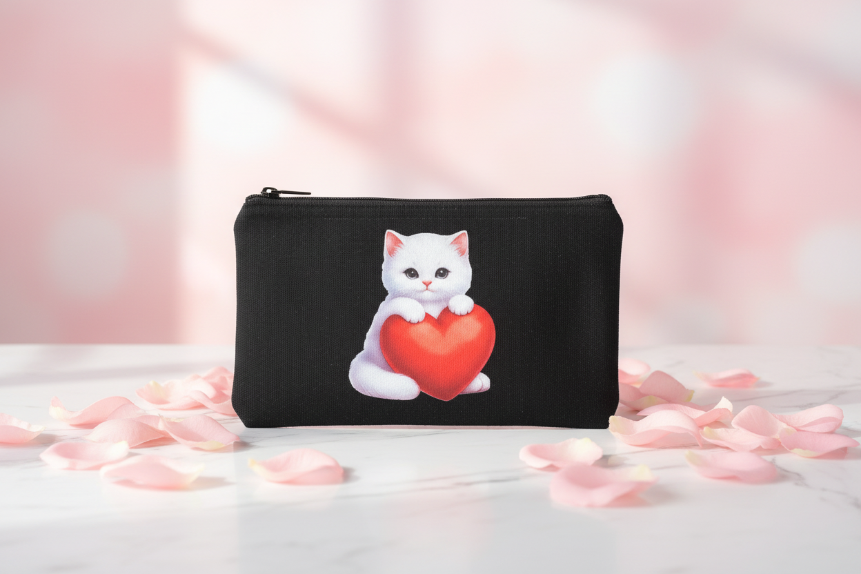 Trousse multifonctions Chat Cœur