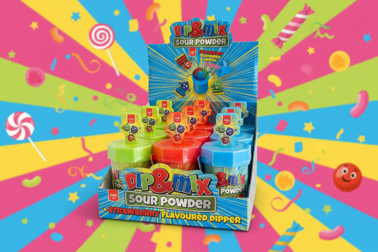 Dip & Mix Sour Powder – Poudre Acidulée + Dipper Fraiseo