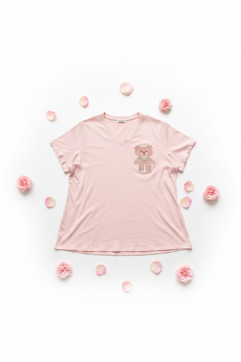 T-shirt Rose Ourson