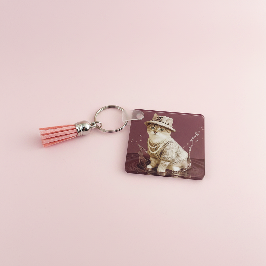 Porte-clé "Chanel" – Chat Fashion 🐱