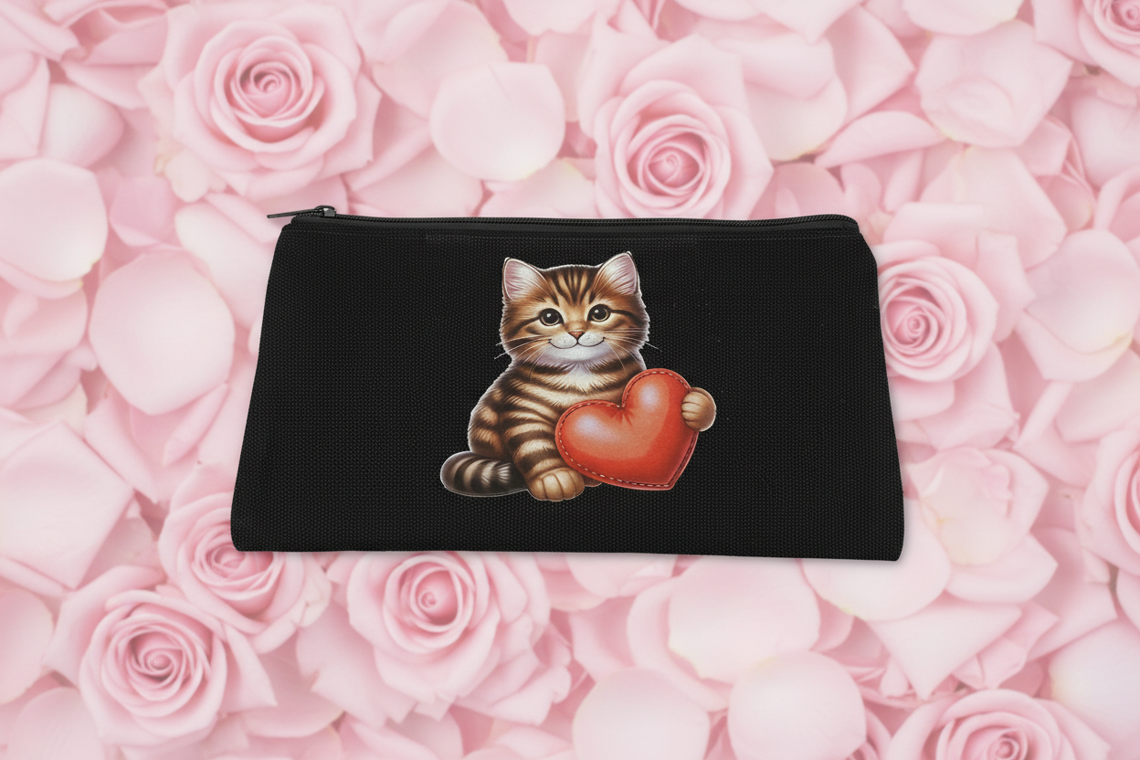 Trousse multifonctions Chaton Cœur