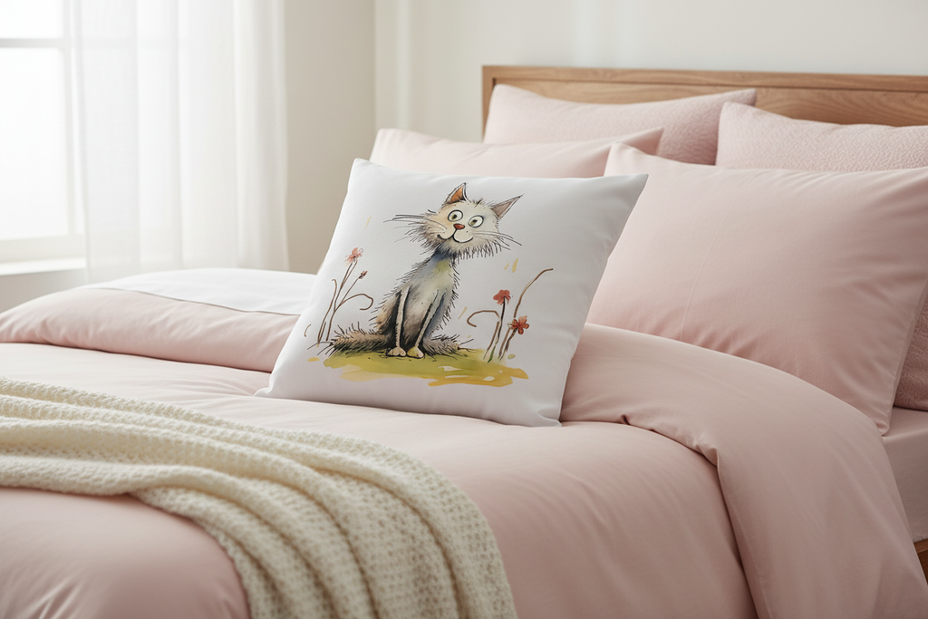 Taie d'oreiller – Motif Chat Fantaisie