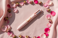 Stylo rose pastel – Motif chat roux 🐱